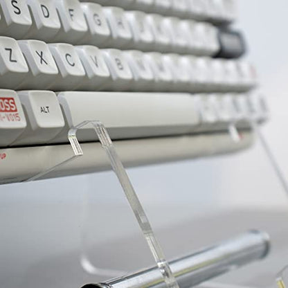Sumgsn Keyboard Display Stand, Keyboard Storage Stand, Keyboard Holder, White Transparent Acrylic Stand for Two Mechanical Keyboard - color: White