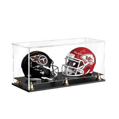 Double Mini Helmet Display Case - size: 17.4 x 7.1 x 7.9 inch