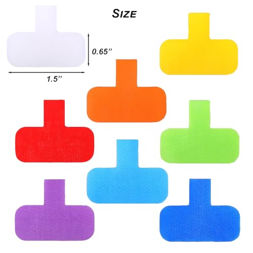 56 Pcs Multi-Color Cable Labels Write On Cord Labels Oval Cable Tags Wire Labels Cable Tags Cable Management and Identification Hook and Loop Wire Tags Wire Tags for Electronics Computers 8 Colors - style: 56 Pcs