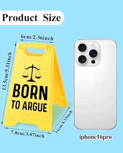 Funny Desk Shelf Decor, Born Argue Mini Desk Sign | Born Argue Sign, Funny Shelf Sign, Home Office Decor, Mini Desk Sign - style: Born to Argue