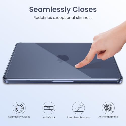 Compatible with MacBook Neo Case 13 inch 2026 Model A3404 with A18 Pro Chip, Anti-Fingerprints Reinforced TPU Bumper Hard Shell for Mac Neo Case with Keyboard Cover & Screen Protector, Crystal Indigo - color: Crystal Indigo