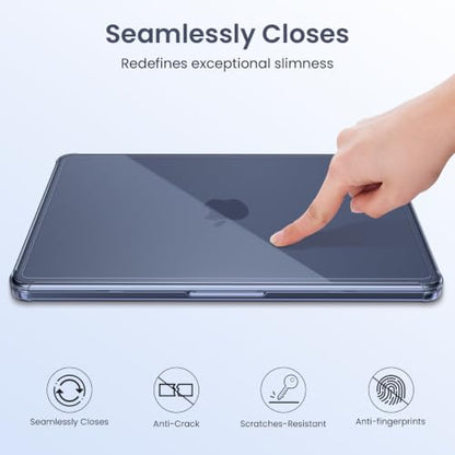 Compatible with MacBook Neo Case 13 inch 2026 Model A3404 with A18 Pro Chip, Anti-Fingerprints Reinforced TPU Bumper Hard Shell for Mac Neo Case with Keyboard Cover & Screen Protector, Crystal Indigo - color: Crystal Indigo
