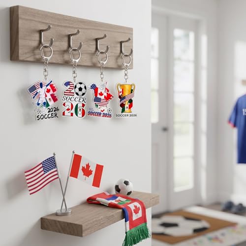 20 Pcs Soccer Keychains 2026 Soccer Party Favors Footable Gifts & Accessories for Fans, Party Favors, Game Day Giveaways