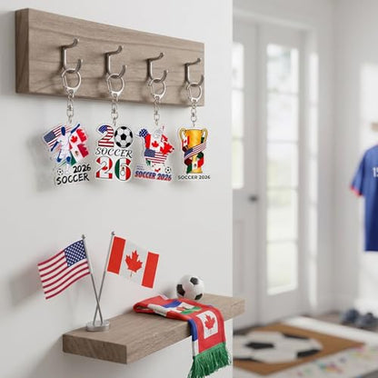 20 Pcs Soccer Keychains 2026 Soccer Party Favors Footable Gifts & Accessories for Fans, Party Favors, Game Day Giveaways