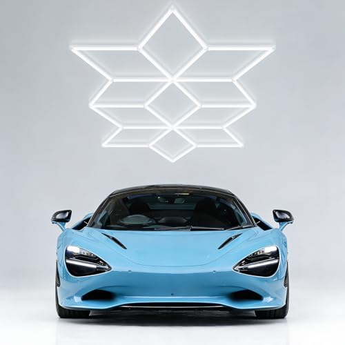 Rhombus LED Garage Light - Hexagonal Snow Lights, 710W 78100LM Super Bright Garage Ceiling Lights, Larger Size Honeycomb Light for Warehouse, Workshop, Gym, Car Basement - size: Snow