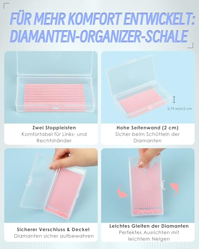 8pcs ForeverYoung Extra Large Diamond Art Storage Containers Tray, Diamond Art Accessories Diamond Painting Trays with Lids, 2-in-1 Diamond Art Trays and Diamond Painting Storage, Purple Box - size: 8pcs Extra Large Refill set