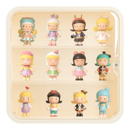 AVLA 2 Pack Display Case for Figures, 3 Tiers Clear Acrylic Doll Storage Box, Wall-Mounted Collectibles Display Stand, Minifigure Showcase with Magnetic Door for Mini Toys, Action Figures, Dust Proof