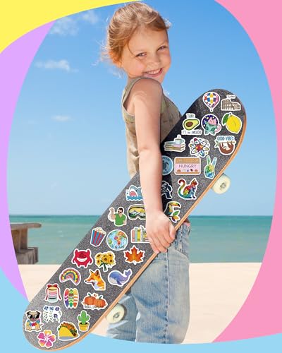 Greingways 100 Pcs Water Bottle Stickers for Kids Classroom, Waterproof Stickers for Laptop Scrapbook Skateboard, Vinyl Cute Sticker Packs for Teens Boys Girls Adults - style: 100 pcs