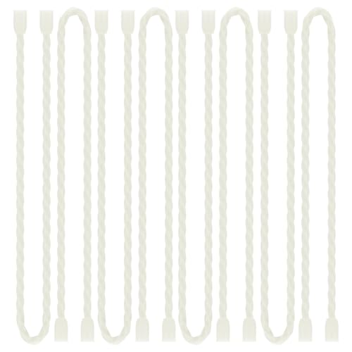 8Pcs 12-inch Silicone Cable Ties Reusable Steel-Core Silicone Twist Colorful Cable Tie Straps for Bundling and Organizing, Bendable Holder Strap for Indoor and Out All Purpose, White - color: White, size: 12 Inch