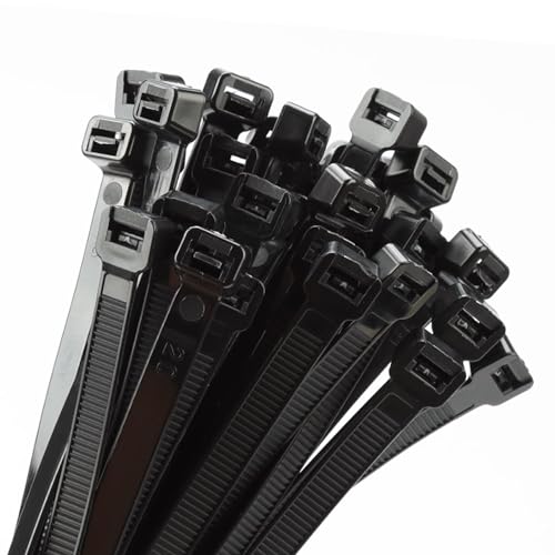 Armpow 14 inch Black Zip Ties Heavy Duty 100 PACK, 200 LBS Ultra Exclusive Strong Plastic Wire Ties, Large Cable Ties Extra Long Tie Wraps, Indoor and Outdoor UV Resistant - color: Black, size: 14 inch