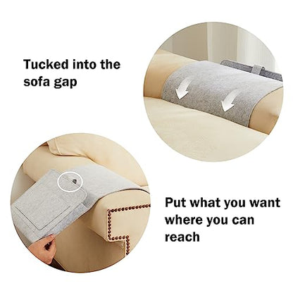 YOUDENOVA Bedside Caddy, Bedside Organizer for Dorm Room, Bunk Bed, Light Grey - color: Light Grey
