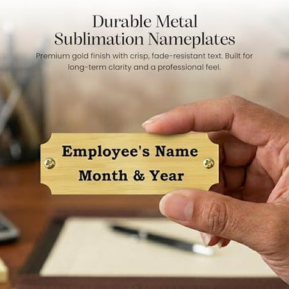 Employee of the Month Plate Inserts (Gold) - color: Gold