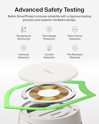 Belkin MagSafe Charger Compatible, 2-in-1 Wireless Charging Station, Qi2.2 25W Convertible Magnetic Charger for iPhone 17, Apple Watch Series 10, Google Pixel 10, and More (45W Adapter Included) - color: Sand, style: 2 in 1