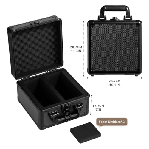 Card Storage Box Waterproof Card Case with Handle Portable Trading Card Case with Sponge Partition Graded Card Storage Case Organizer Fits CSG, BGS, CGC, SGC,PSA (S) - size: S