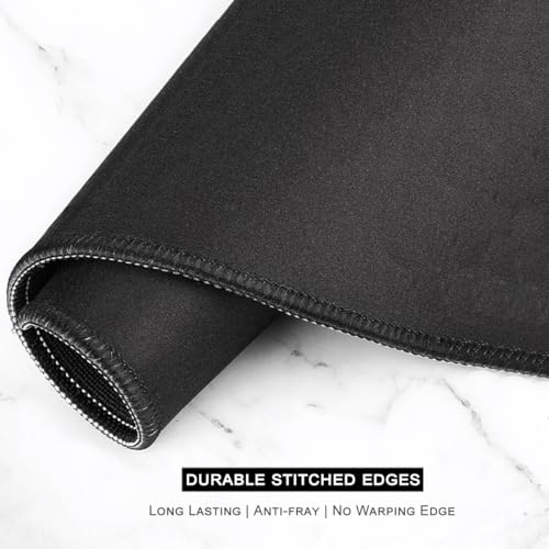 Auhoahsil Large Mouse Pad, XXL Desk Pad, Extened Mousepad 31.5" x 11.8", Non-Slip Rubber Base, Stitched Edges, Superior Surface, Gaming Keyboard Mat, Waterproof Desk Pad, Desert Leaves - color: 09 Boho Abstract Leaves, size: XL - 11.8 x 31.5 Inches