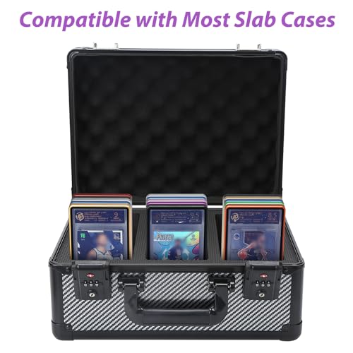 ZINHO Graded Card Case Magnetic Aluminum Alloy Slab Protector Display Case Fits 35PT PSA/CGC/CSG Cards, UV Protection (Purple) - color: Purple, style: PSA Card Case