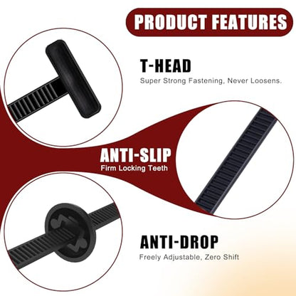 200 Pack Nylon Universal Cable Tie Buckle Zip Tie, Heavy Duty Self-Locking Push Pin with Button Fixion Tools, UV Resistant Plastic Rivet Fasteners for Car Auto Repair (Fender, Bumper, Trunk Liner) - color: 200