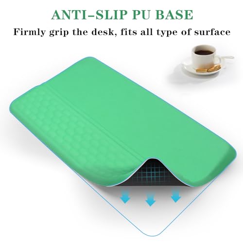 Computer Keyboard Stand Pad with Wrist Rest, Ergonomic Comfy Tilted Keyboard Stand Riser Holder Pad for Office Home (Green) - color: Green