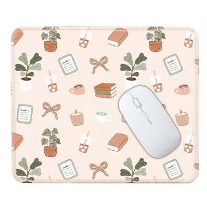 Mouse Pad for Desk with Stitched Edge, Premium Cute Washable Mouse Pads. Computer Mousepad with Non-Slip Rubber Base, Mousepads for Laptop, 9.25x7.75x0.12 inch (Calm Oasis) - color: Calm Oasis