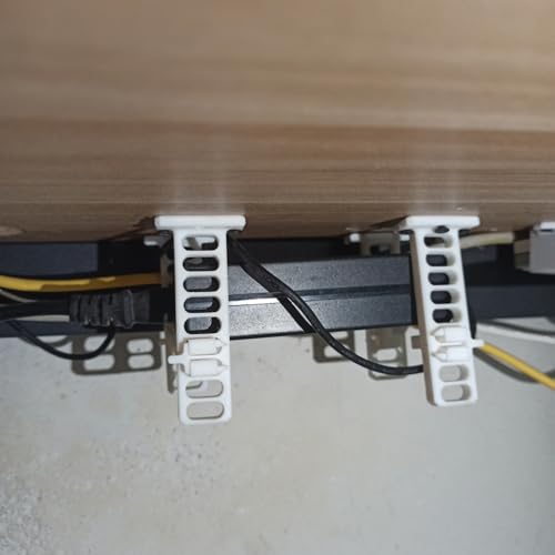 Universal Under Desk Mount for Power Brick Holder Docking Station Mount Power Strip (White) - color: White