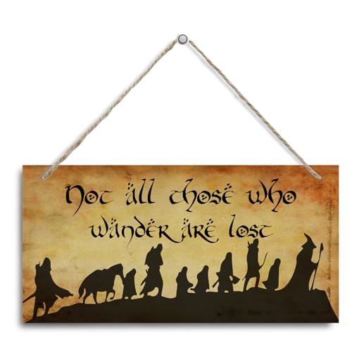 Inspirational Wood Sign, Not ALL Those Who Wander are Lost Sign, Decorative Hanging Wall Plaque Wood Sign, Farmhouse Wall Decor, Home Office Decor, Vintage Decor for Cafe Coffee Bar Pub - color: Color 13