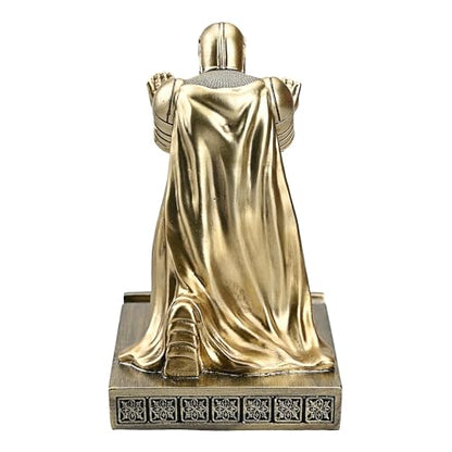 Windbreaker Soldier Knight Pen Holder Personalized Desk Accessory, Mobile Phone & Gaming Controller Holder, Device Stand Gift for Medieval Enthusiasts (Bronze) - color: Bronze
