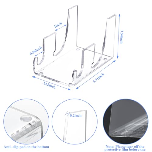 Wenqik 8 Pcs 2 Tier Acrylic China Plate Display Stands 2 Tier Plate Dinnerware Display Holder Easel China Platters Setting Racks for Kitchenware Cabinet Organizer Tableware - size: 2 Tier