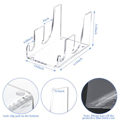 Wenqik 8 Pcs 2 Tier Acrylic China Plate Display Stands 2 Tier Plate Dinnerware Display Holder Easel China Platters Setting Racks for Kitchenware Cabinet Organizer Tableware - size: 2 Tier