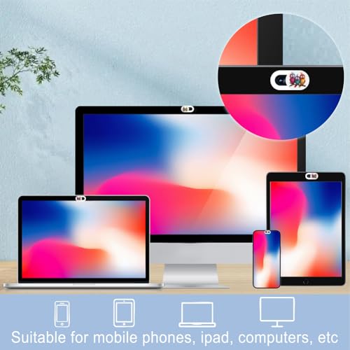 6Pcs 6 Styles Cute Camera Cover Slide Birds 0.04 Inch Privacy Guard Accessories, White Webcam Cover Ultra Thin Protector Blocker for Desktop Computer Tablet Notebook Mini PC Office Use - color: Birds