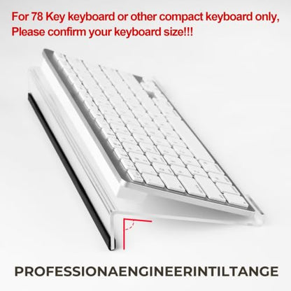 Egchi Small Computer Keyboard Stand, 11.8 x 5.1 Inch- Keyboard Tray for 78 Keys Keyboard, Acrylic Keyboard Riser Lift for Desk, keyboard Holder for Mini Computer Keyboard & Apple Magic Keyboard -Clear - color: Clear 11.8in L* 5.1in W* 1.3in H
