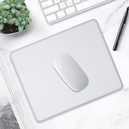 Hsurbtra Mouse Pad, Premium-Textured Square Mousepad 10.2 x 8.3 Inch, Stitched Edge Anti-Slip Waterproof Rubber Pretty Cute Computer Mat for Office Gaming Laptop Women Kids Space Gray - color: Space Gray, size: Square Mousepad (10.2" x 8.3")