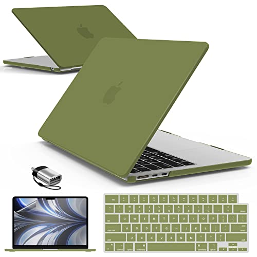 IBENZER Compatible with MacBook Air 13 inch Case M5 2026 M4 2025 M3 M2 2024-2022 A3449 A3240 A3113 A2681,HardShellCase&KeyboardCover ScreenFilm Type-C for Mac air 13.6", Matcha, KK-MOGN+2TC - color: Matcha Green