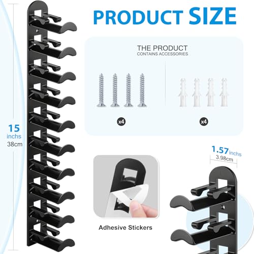 4 Pack Hat Organizer Hat Hook for Wall,Hold up to 40 Hats,Hat Holder with Strong Adhesive and Screws,Cap Holder Hat Hangers for Wall Closet Door and Bedroom(B-Black,4pcs) - color: B-Black,4pcs