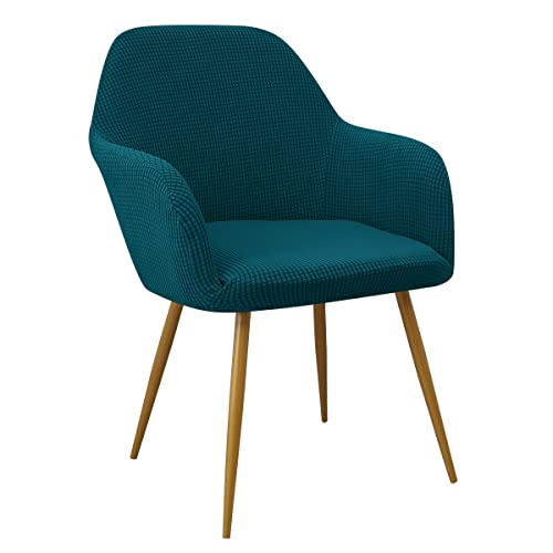 Yonus Modern Curved Back Accent Chair Slipcovers - Living Room Chair Protector, Teal - color: Teal, size: 1