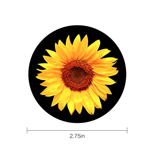 Sunflower Car Cup Holder Coaster 2PCS 2.75" Universal Silicone Auto Cup Holder Insert Coasters Car Interior Accessories Coasters by FLYEEGO - color: Sunflowers
