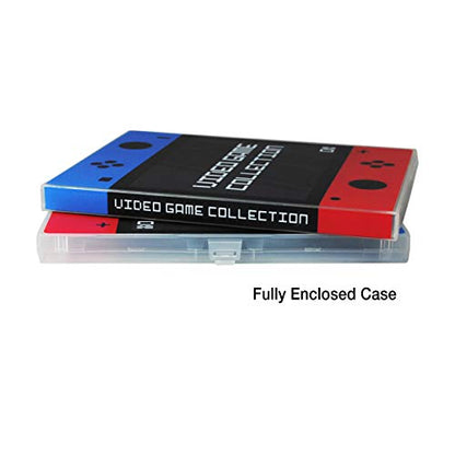 UniKeep Game Case for Nintendo Switch Cartridges - Holds 60 Video Games Securely in Foam | Heavy Duty Compact Travel Storage Binder & Protective Holder Organizer with Snap-Lock Closure - color: red / blue