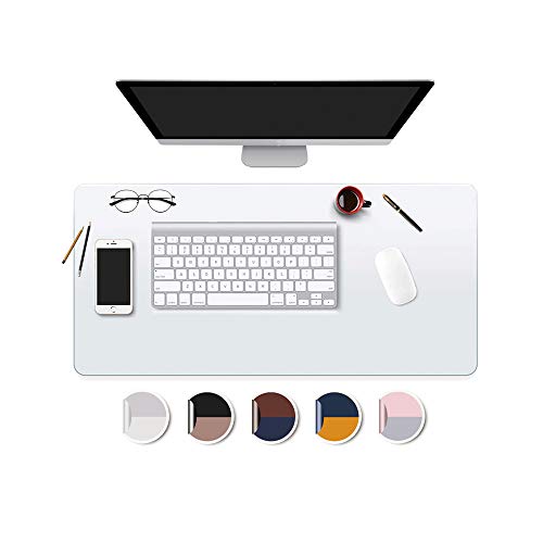 17x48 Multifunctional Desk Pad Clear PVC Plastic Glass Blotter Mat Cover for Office Home for Computer Laptop Keyboard Pads Standing Desk Protector Pad Transparent Wipeable Waterproof with Mouse Pad - size: 17 x 48 inch