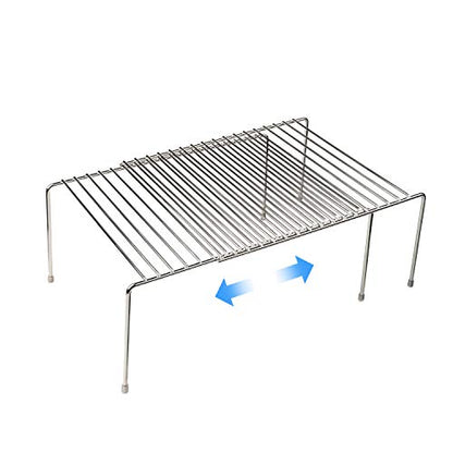 Tomorotec Space-Saving Stainless Steel Storage Rack, 12.8-22.8 in, Silver, Easy to Install, Versatile Design - color: Silver-1Pcs