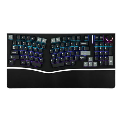 MechLands Feker Alice98 Ergonomic 98 Keys Custom Mechanical Keyboard, VIA Programmable, USB-C Wired Gaming Keyboard, Hot Swappable, 5 Layer Paddings, Control Knob, NKRO, RGB for Win/Mac (Black) - color: Black