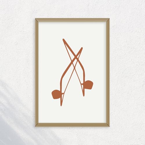 (unframed) Wall Art Print Of Berimbau, Capoeira, Brail, Instrument, Marcial Arts 2 - Eco-friendly Poster, Custom Decor For Home, Office, Bedroom, Bath Room, Living Room, (14x11 IN) - 102237NB - color: Nut Brown, size: 11x14 Inch