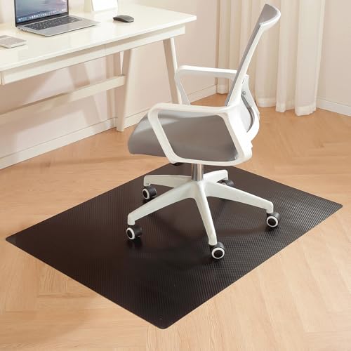 Gaming Chair Mat for Hardwood Floor, 36 x 48 Inch Computer Desk Chair Mat, Black Plastic Floor Protectors for Chairs, Heavy Duty Wood Tile Floor Mats for Home & Office - color: Black Grid for Hard Floor, size: 36 X 48 Inch