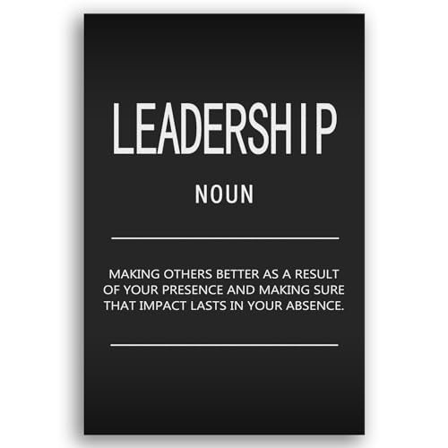 Inspirational Wall Art Painting Prints on Canvas Motivational Pictures Leadership Noun Inspiring Entrepreneur Quotes Posters Decor Artwork Office Home Living Room Decor Wood Framed[12" W X 18" H] - color: A-ONE-04, size: 12"L x 18"W