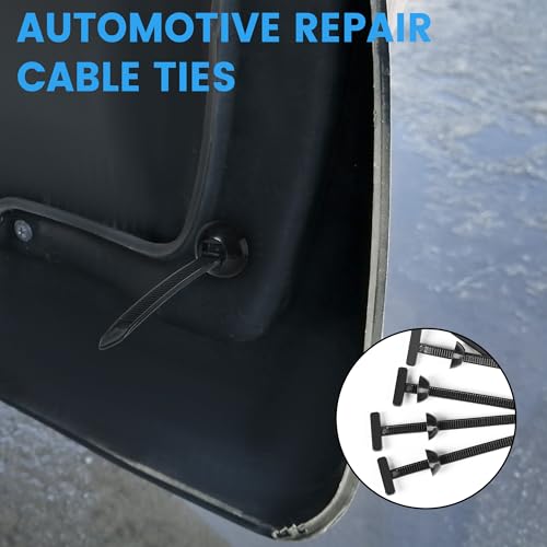 100 Pcs Nylon Universal Cable Tie Buckle - New T Multifunctional Nylon Zip Ties With Pin & Button Design Plastic Cable Fixion Tools Fasteners UV Resistant Zipties for Cars Daily Repair Bumper Clips
