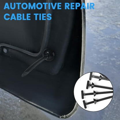 100 Pcs Nylon Universal Cable Tie Buckle - New T Multifunctional Nylon Zip Ties With Pin & Button Design Plastic Cable Fixion Tools Fasteners UV Resistant Zipties for Cars Daily Repair Bumper Clips