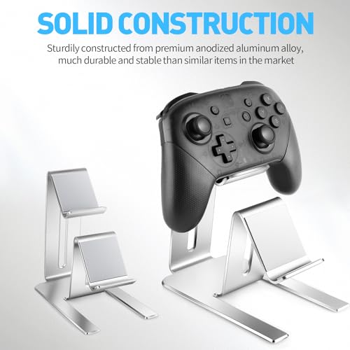 Controller Holder – 2 Tier Universal Aluminum Display Stand Accessories PC Gaming Desk Decor Stuff Gamer Gifts for Xbox Series X S, Elite 2, PS5, PS4, PS3, Switch Pro and Almost All Controller - size: 1 Pack