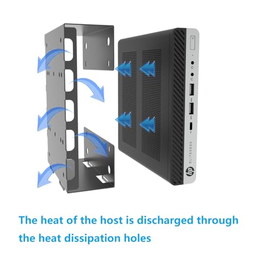 Wall Mount Compatible with HP EliteDesk, ProDesk, Mini Desktops - Steel Mount for Wall, Under Desk or VESA