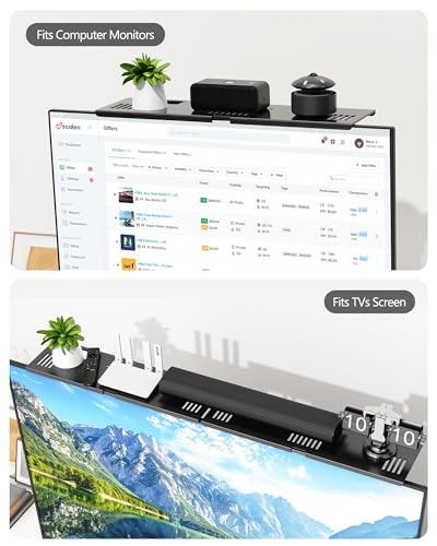 Soundbar Mount, No Drilling Steel TV Top Shelf Fits Most of Sound Bars Up to 15 Lbs, Universal Sound Bar TV Mount Bracket, Sound Bar Stand Compatible with Samsung, Sony, LG,Bose, 33.8x4.7inch - size: 33.8"