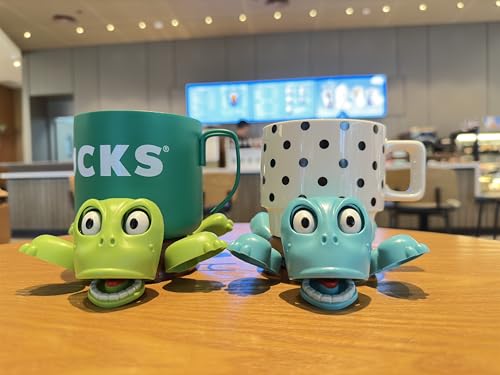 JOD® Turtle Cup Holder,Turtle Coaster with Funny Expression, 2 PCs Cup Holder with Liftable Limbs & Expressive Face for Turtles,Tortoise Lover Gag Gifts Home Decor(2pc-Light Green Blue) - color: 2pc-lightgreenblue