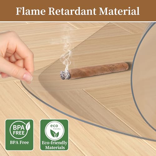 Office Chair Mat for Hardwood Floor, 36" X 48" 2 Pack Chair Mat for Hard Floors, PVC Clear Floor Protector Rug Mat for Home and Office, Can't be Used on Carpet
