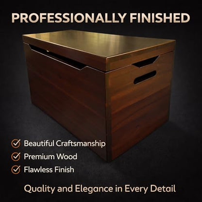 Hope Chest for Family Keepsake & Memory Storage, Fully Assembled, Mahogany - color: Keepsake Chest - Mahogany